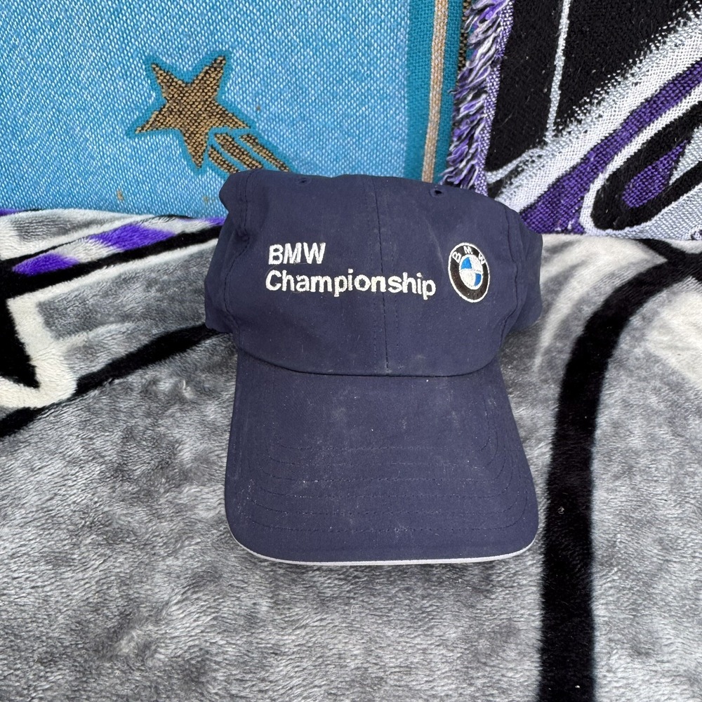 BMW Championship Hat Cap Blue Denim‎ Lookin Strap Back Adjustable
